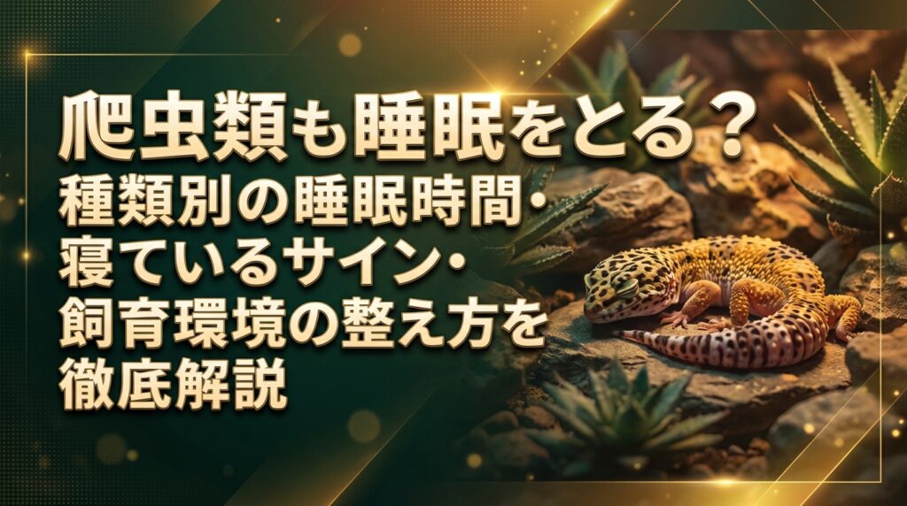 爬虫類も睡眠をとる？種類別の睡眠時間・寝ているサイン・飼育環境の整え方を徹底解説