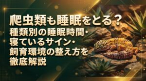 爬虫類も睡眠をとる？種類別の睡眠時間・寝ているサイン・飼育環境の整え方を徹底解説