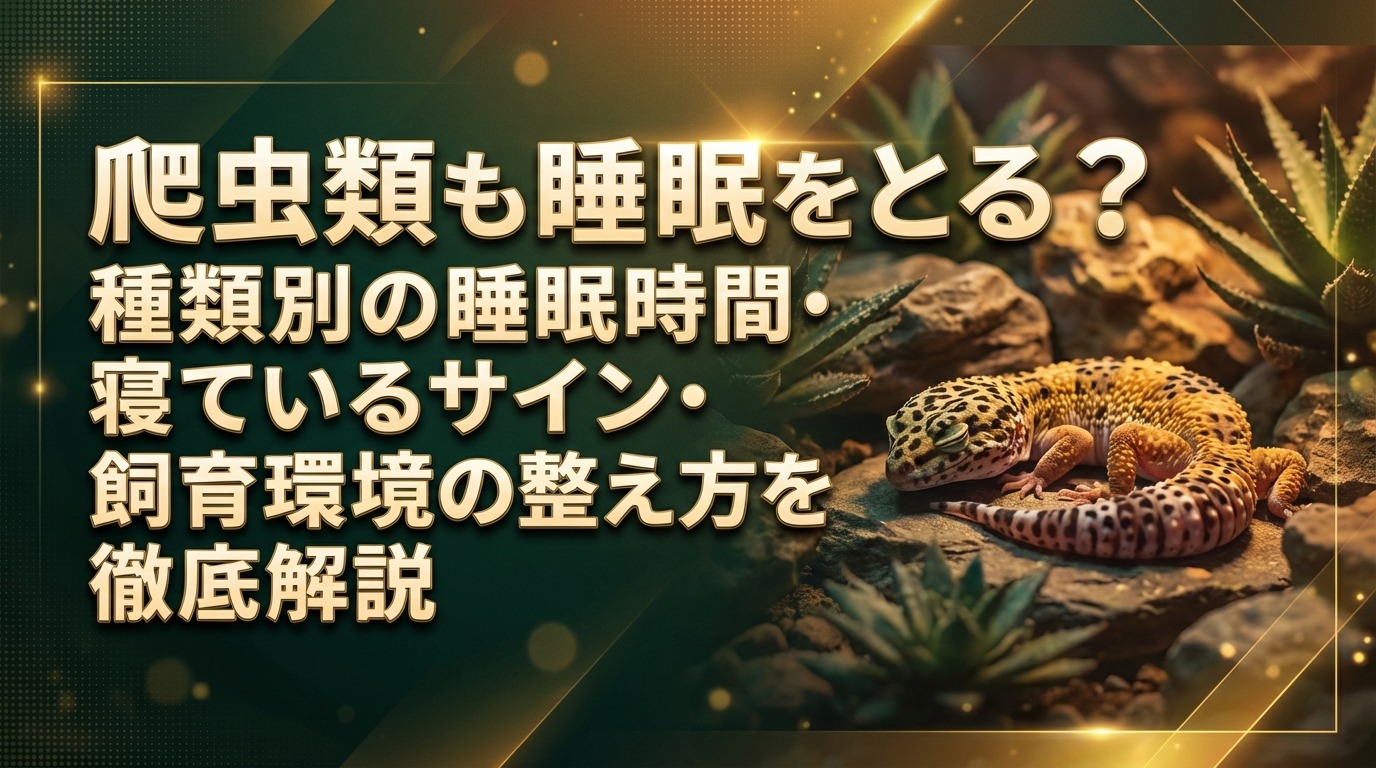 爬虫類も睡眠をとる?種類別の睡眠時間・寝ているサイン・飼育環境の整え方を徹底解説