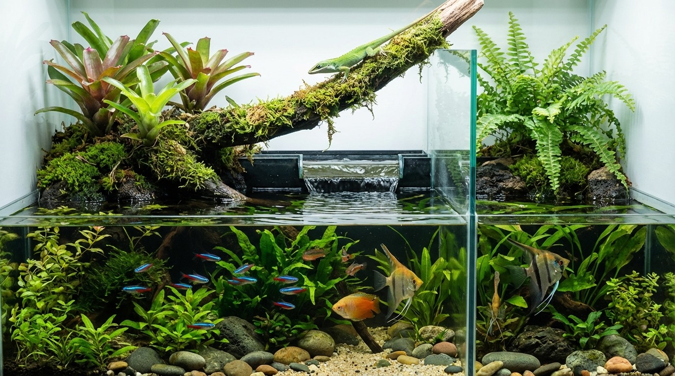 【結論】爬虫類と熱帯魚の同居は可能？条件付きでOKな理由