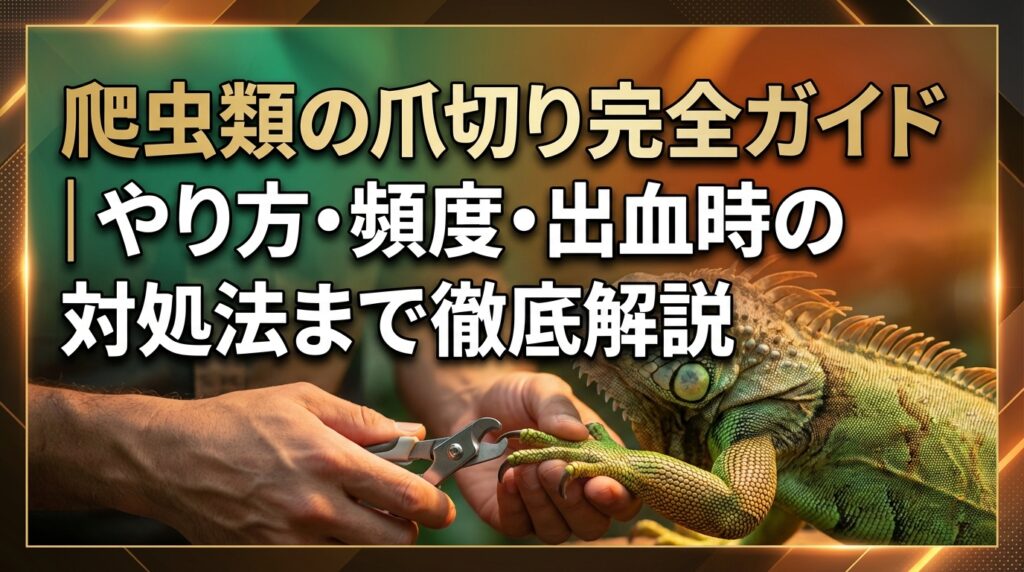 爬虫類の爪切り完全ガイド｜やり方・頻度・出血時の対処法まで徹底解説