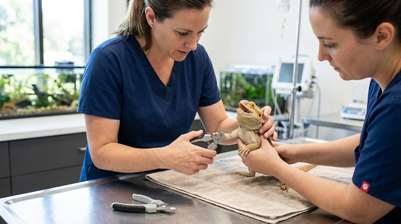 暴れる・嫌がる爬虫類の爪を切るコツ