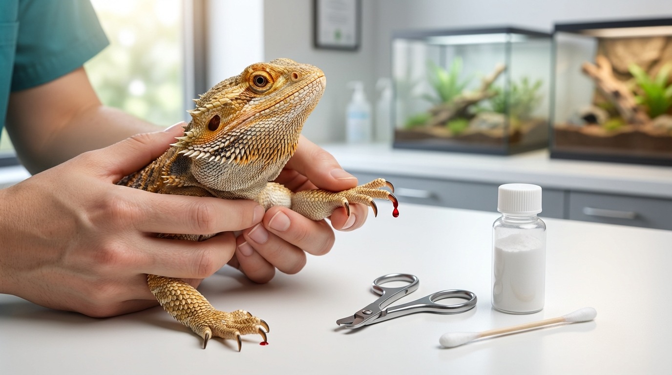 爬虫類の爪切りで出血した時の応急処置