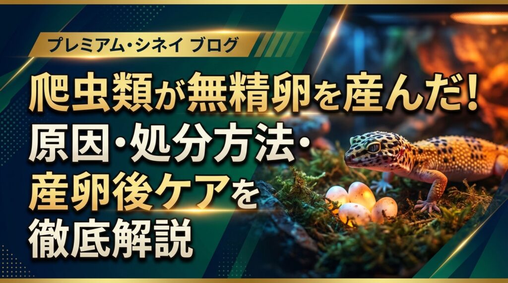 爬虫類が無精卵を産んだ！原因・処分方法・産卵後ケアを徹底解説