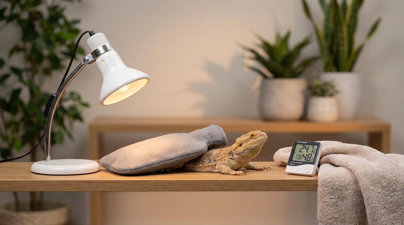 爬虫類への湯たんぽの正しい使い方5ステップ