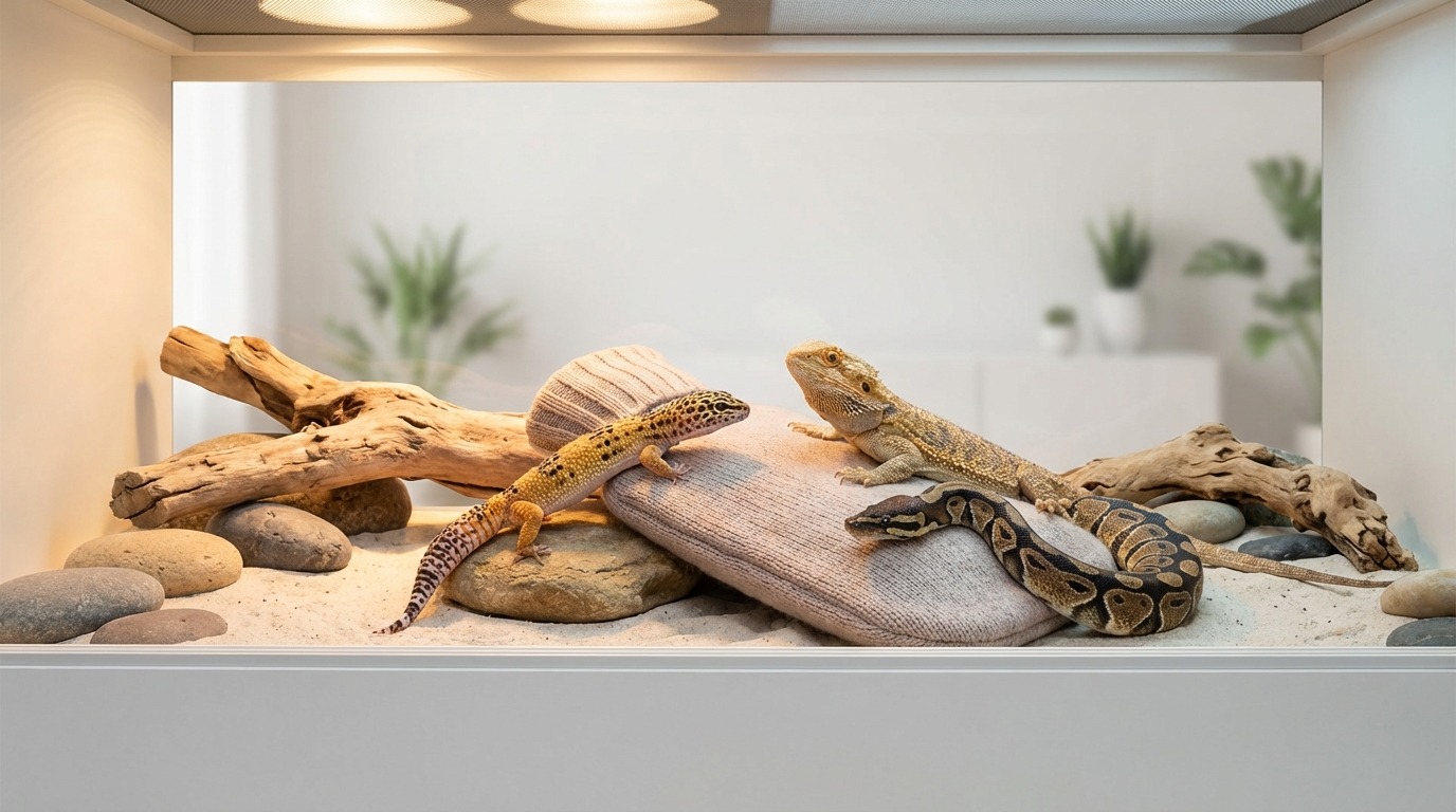 【種類別】レオパ・フトアゴ・ボールパイソンの湯たんぽ使用時の注意点