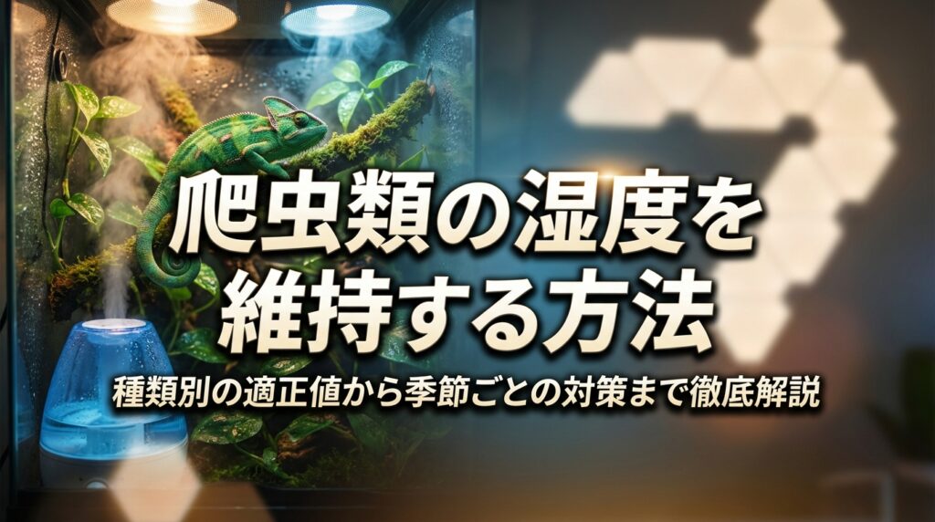 爬虫類の湿度を維持する方法｜種類別の適正値から季節ごとの対策まで徹底解説