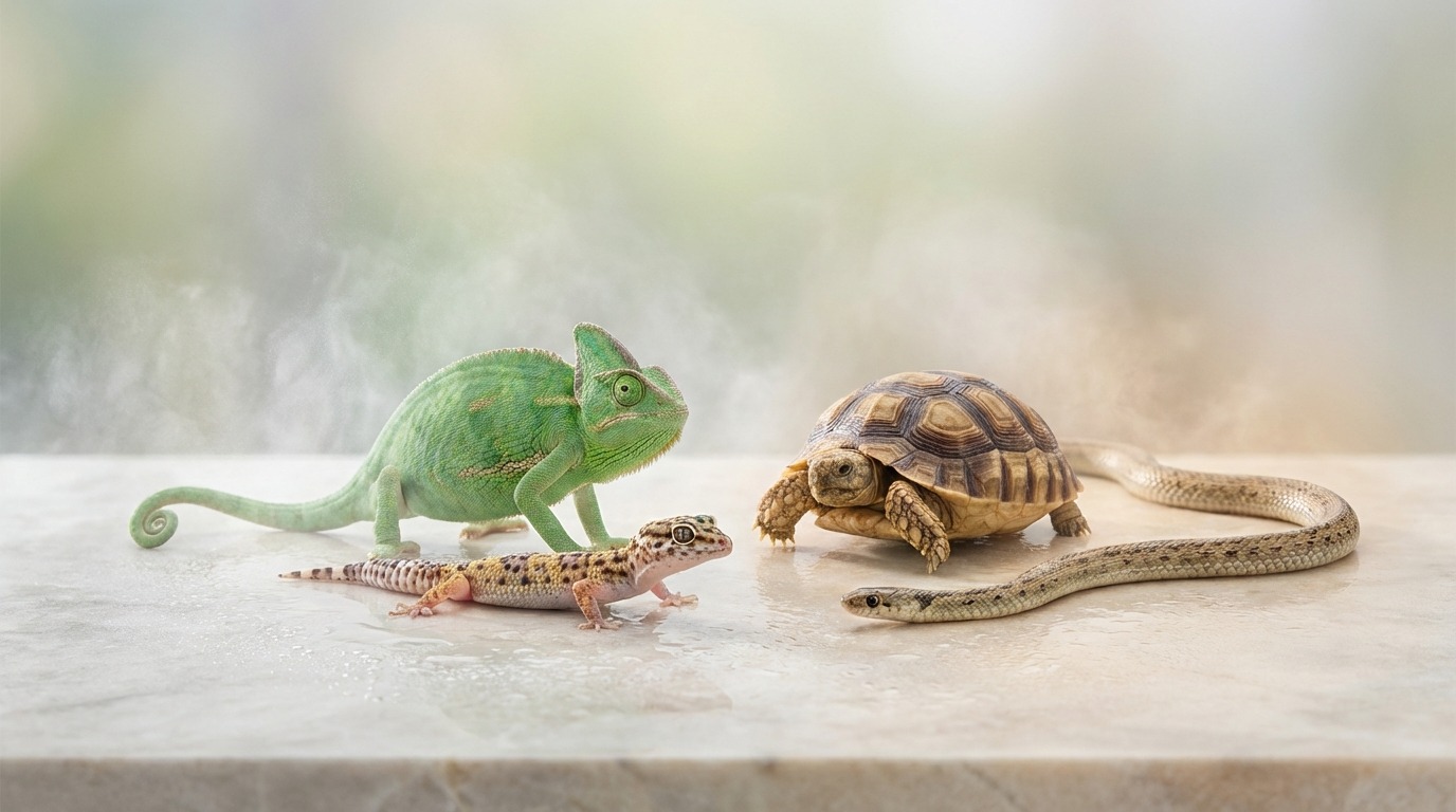 【一覧表】爬虫類の種類別・適正湿度の目安