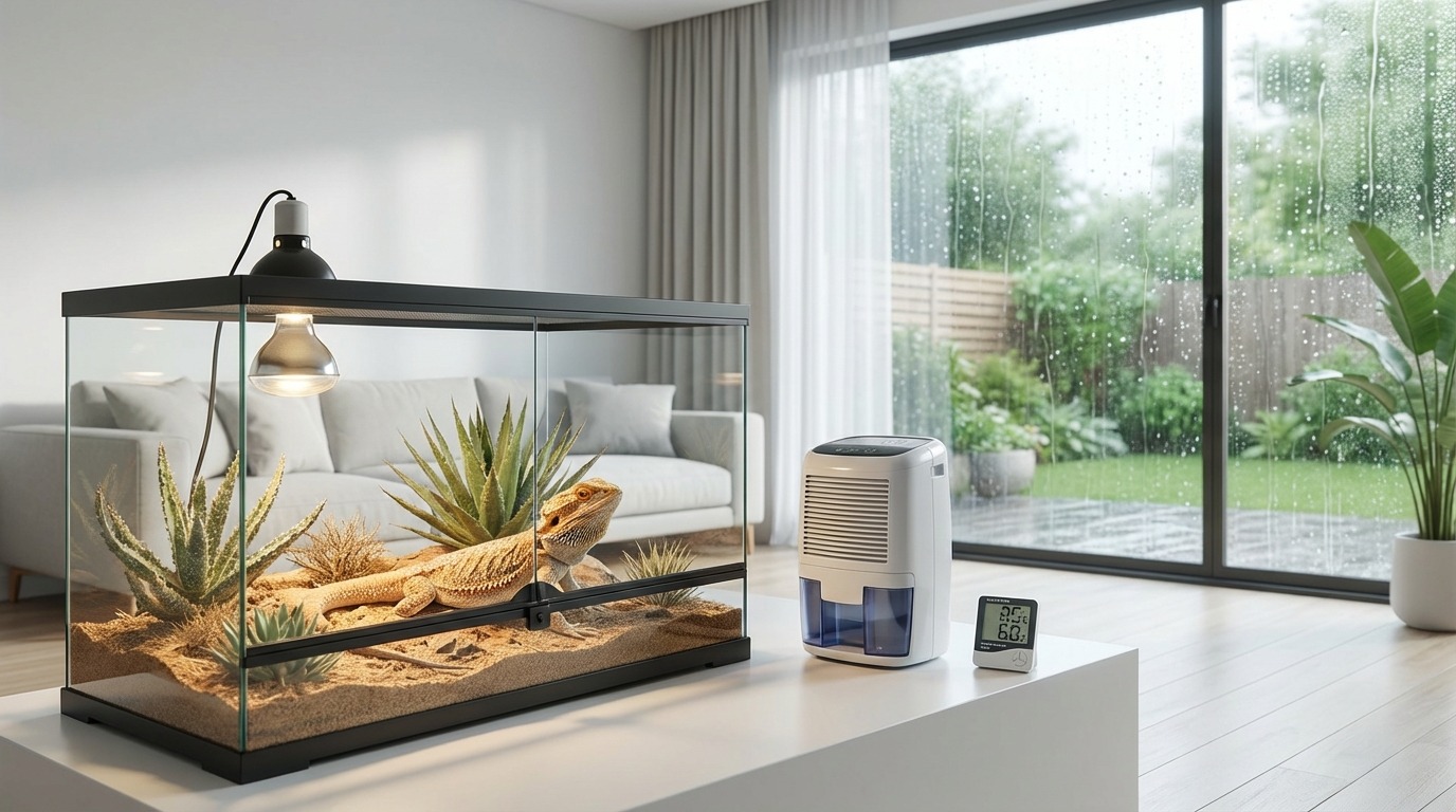 爬虫類の湿度を下げる4つの方法【梅雨・夏の対策】