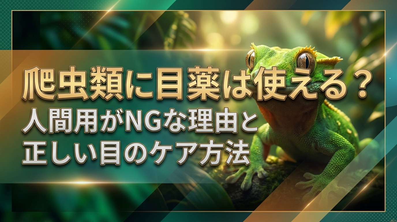 爬虫類に目薬は使える？人間用がNGな理由と正しい目のケア方法