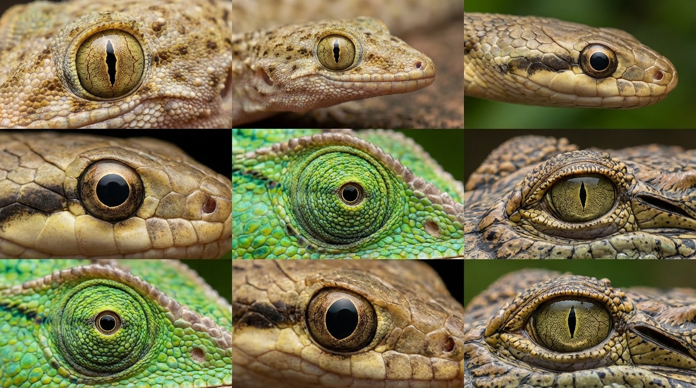 爬虫類の目の構造｜種類別の特徴と注意点