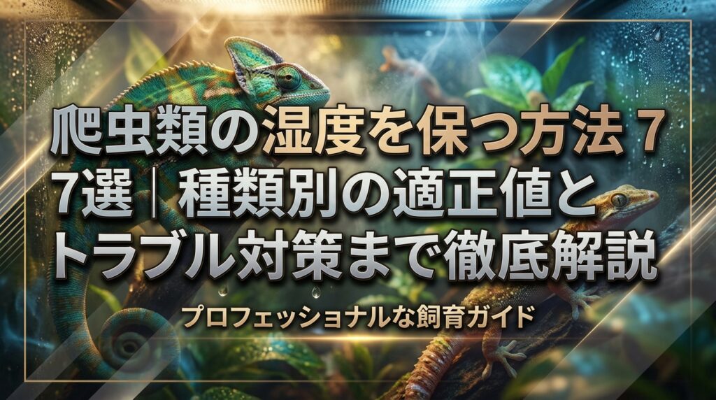 爬虫類の湿度を保つ方法7選｜種類別の適正値とトラブル対策まで徹底解説