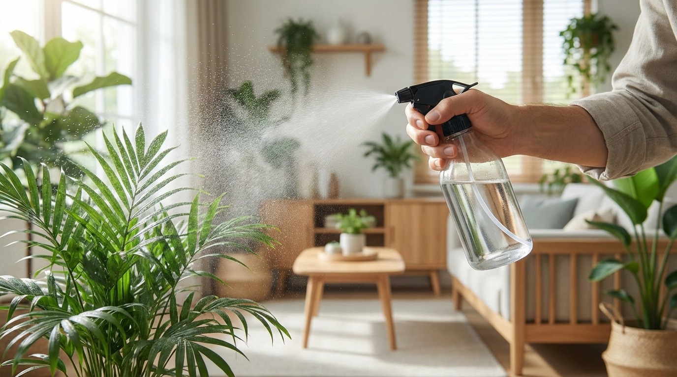 湿度を保つ方法④霧吹きの定期実施