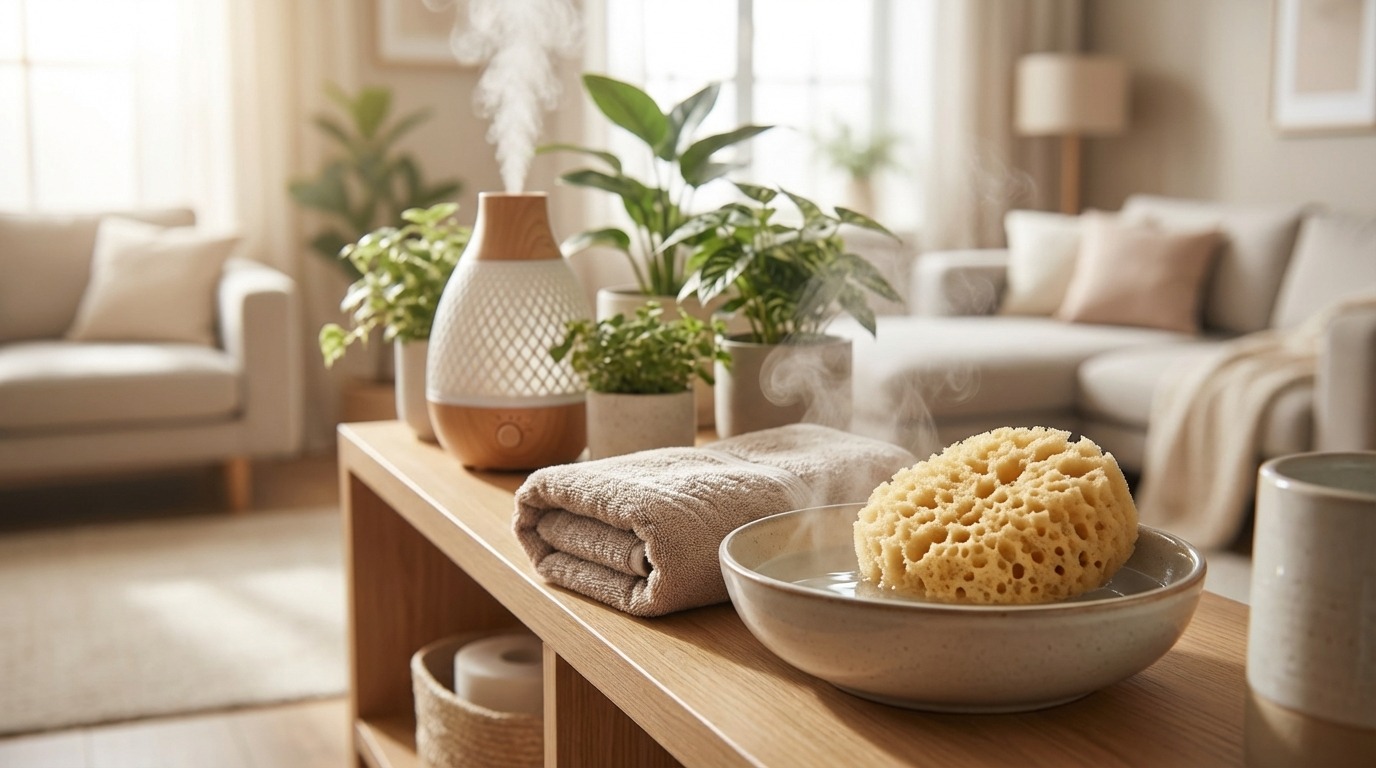 湿度を保つ方法⑤濡れタオル・スポンジの活用