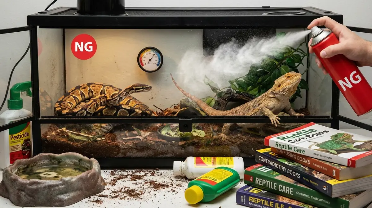 爬虫類のダニ対策でやってはいけないNG行動5選