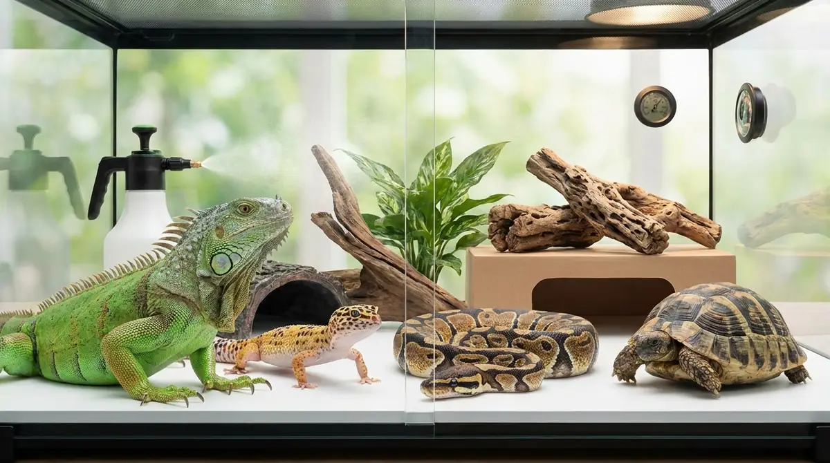 【早見表】爬虫類の種類別・適正湿度一覧