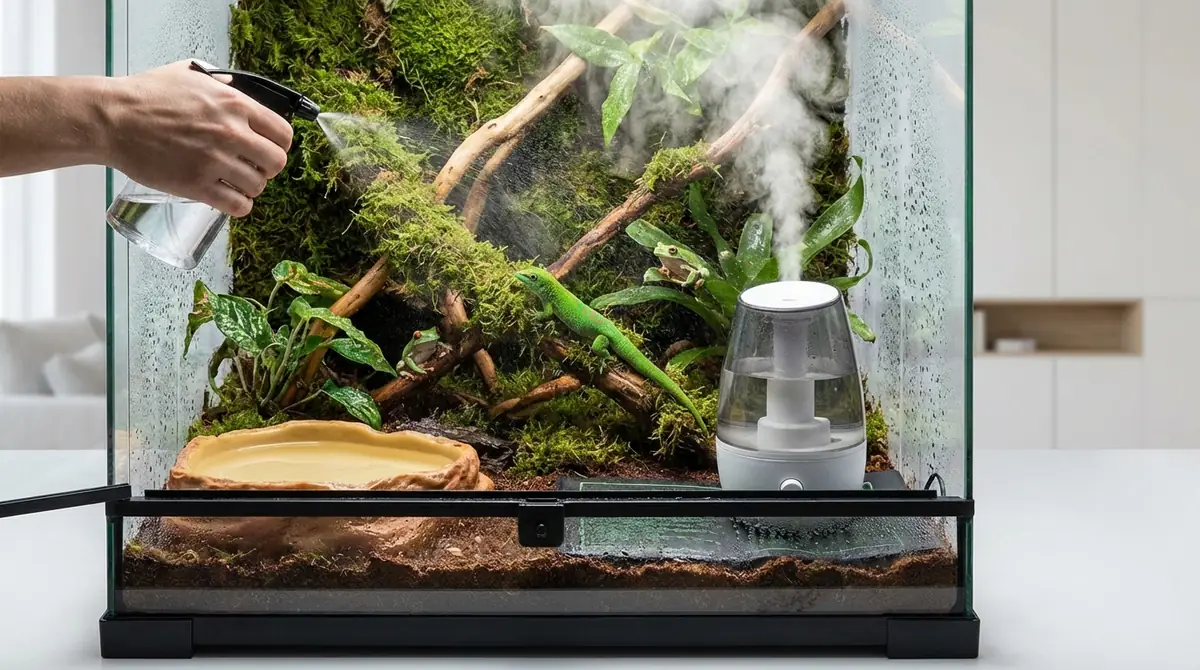 爬虫類ケージの湿度を上げる5つの方法