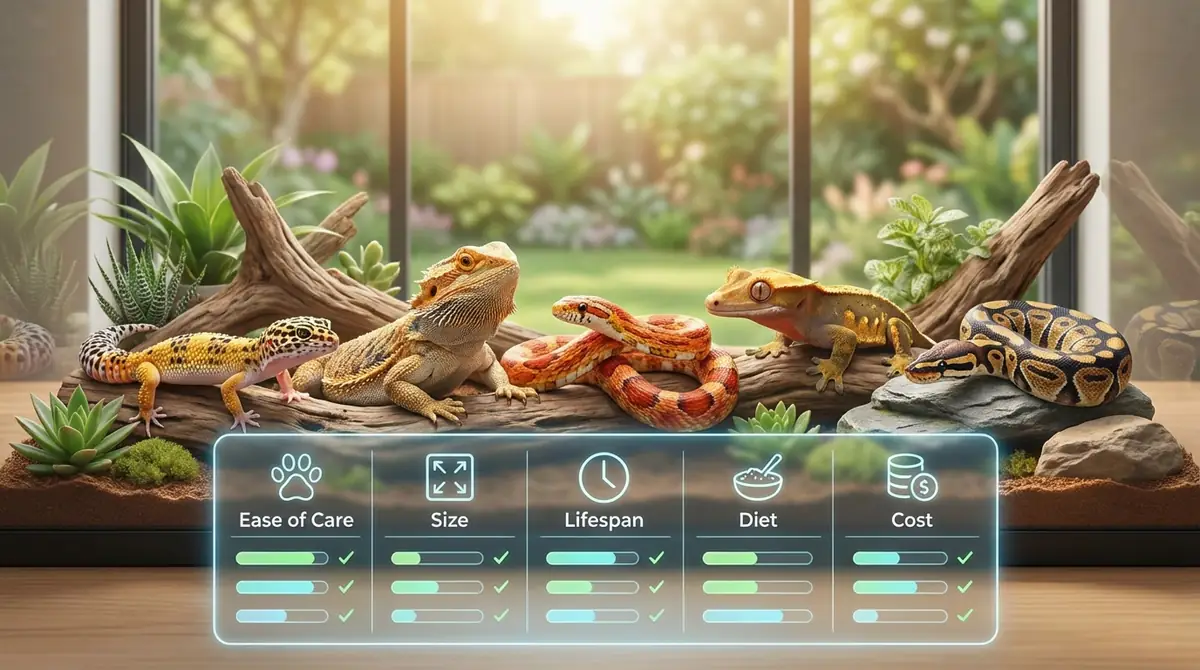 初心者におすすめの爬虫類5選【飼いやすさ比較表付き】