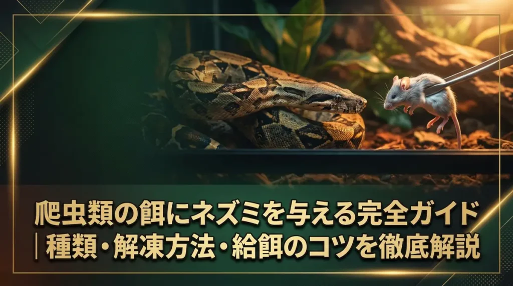 爬虫類の餌にネズミを与える完全ガイド｜種類・解凍方法・給餌のコツを徹底解説