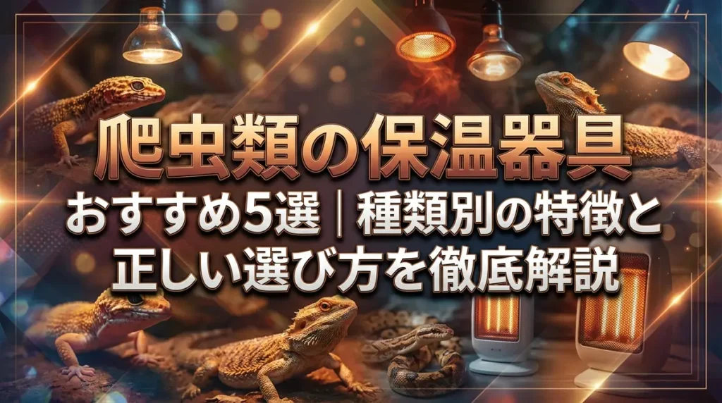 爬虫類の保温器具おすすめ5選｜種類別の特徴と正しい選び方を徹底解説