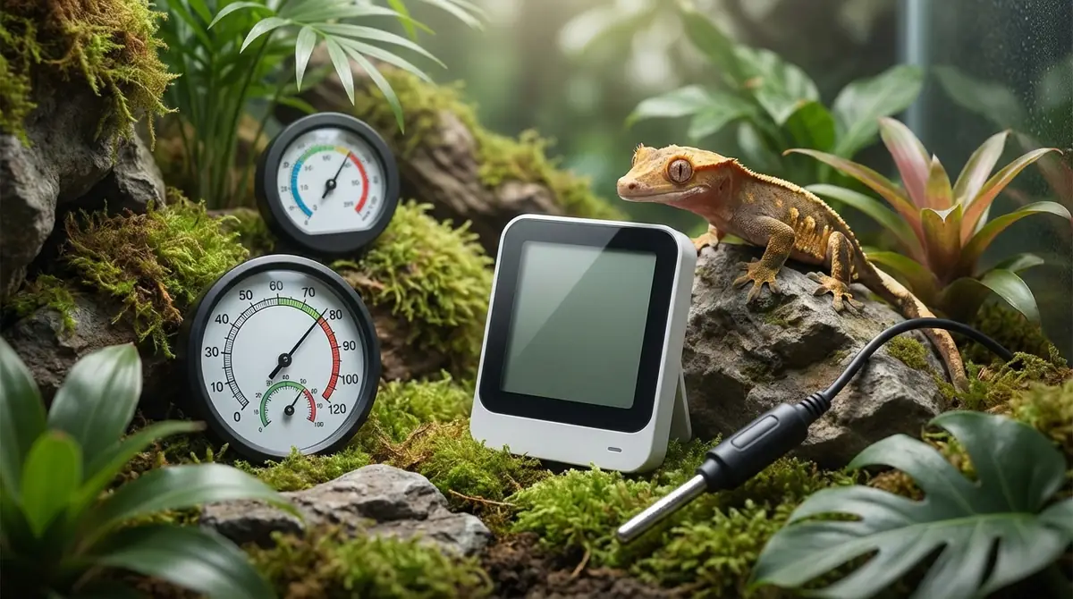 爬虫類用温湿度計の種類と特徴