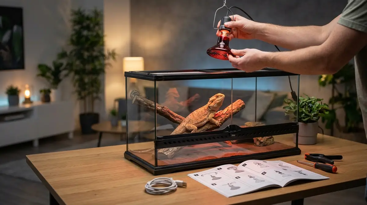 爬虫類用赤外線ライトの正しい設置方法【5ステップ】