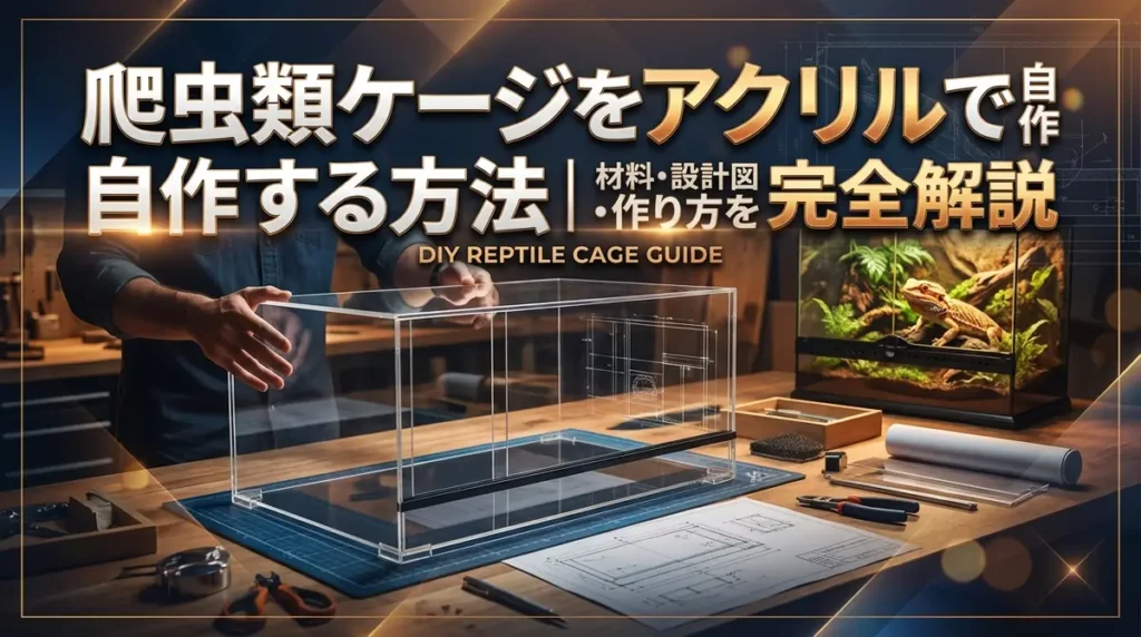 爬虫類ケージをアクリルで自作する方法｜材料・設計図・作り方を完全解説