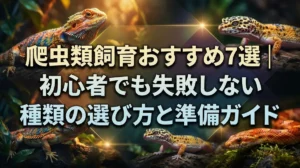 爬虫類飼育おすすめ7選｜初心者でも失敗しない種類の選び方と準備ガイド