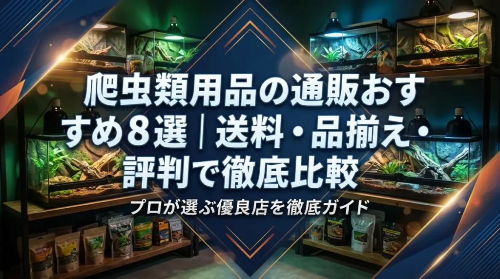 爬虫類用品の通販おすすめ8選｜送料・品揃え・評判で徹底比較
