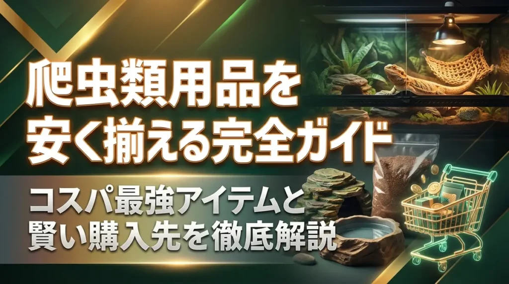 爬虫類用品を安く揃える完全ガイド｜コスパ最強アイテムと賢い購入先を徹底解説