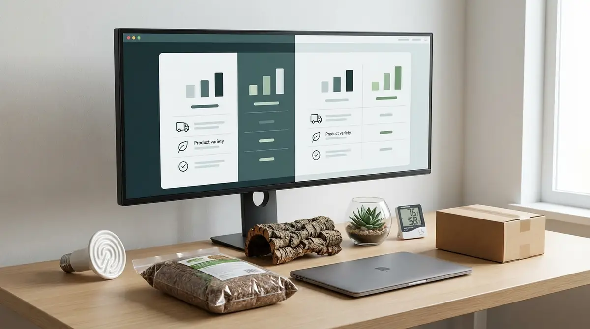 【比較表】爬虫類用品通販サイトの送料・特徴一覧