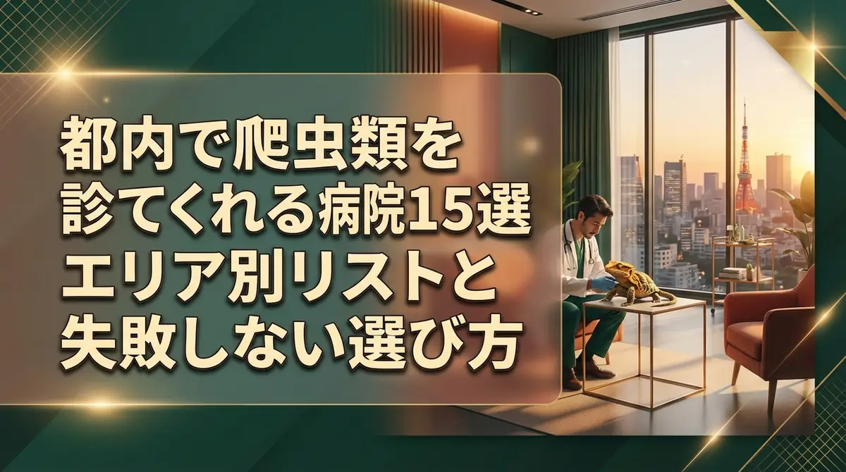 都内で爬虫類を診てくれる病院15選｜エリア別リストと失敗しない選び方
