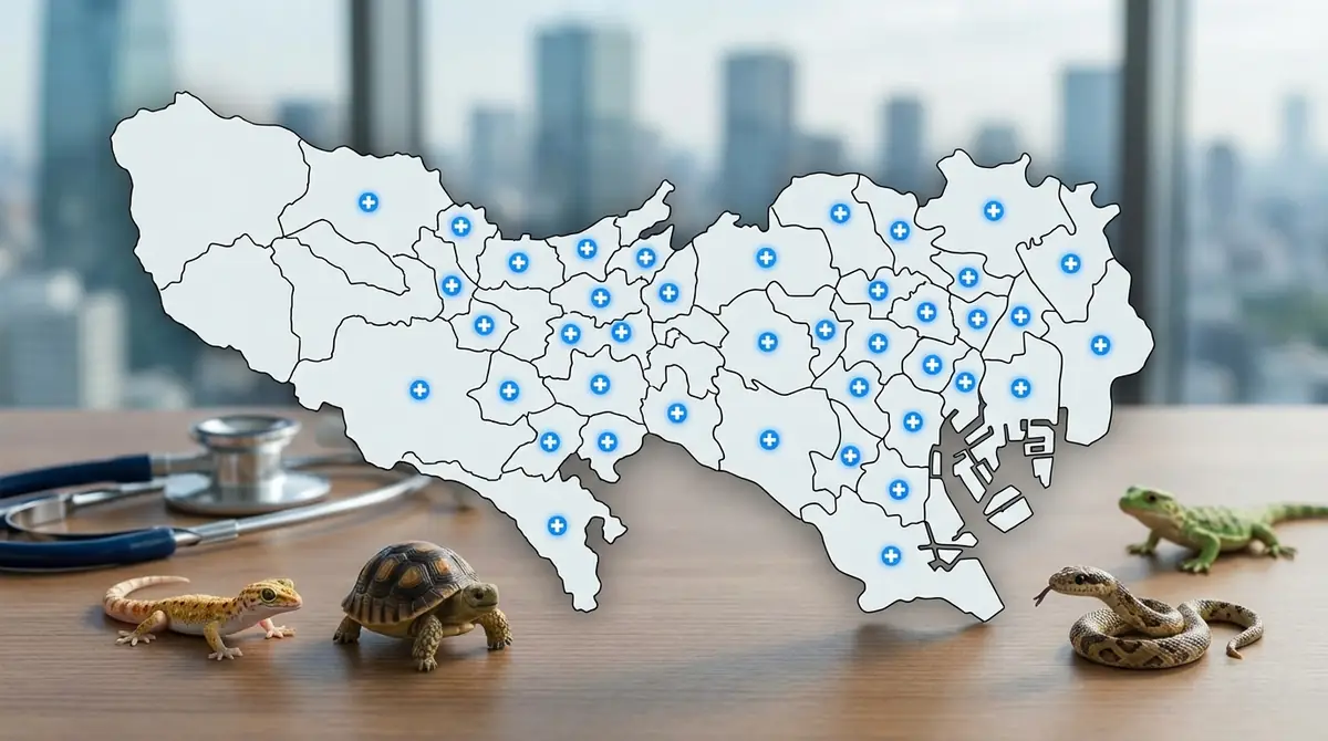 【結論】都内の爬虫類対応病院は約25軒｜23区・多摩エリア別に紹介