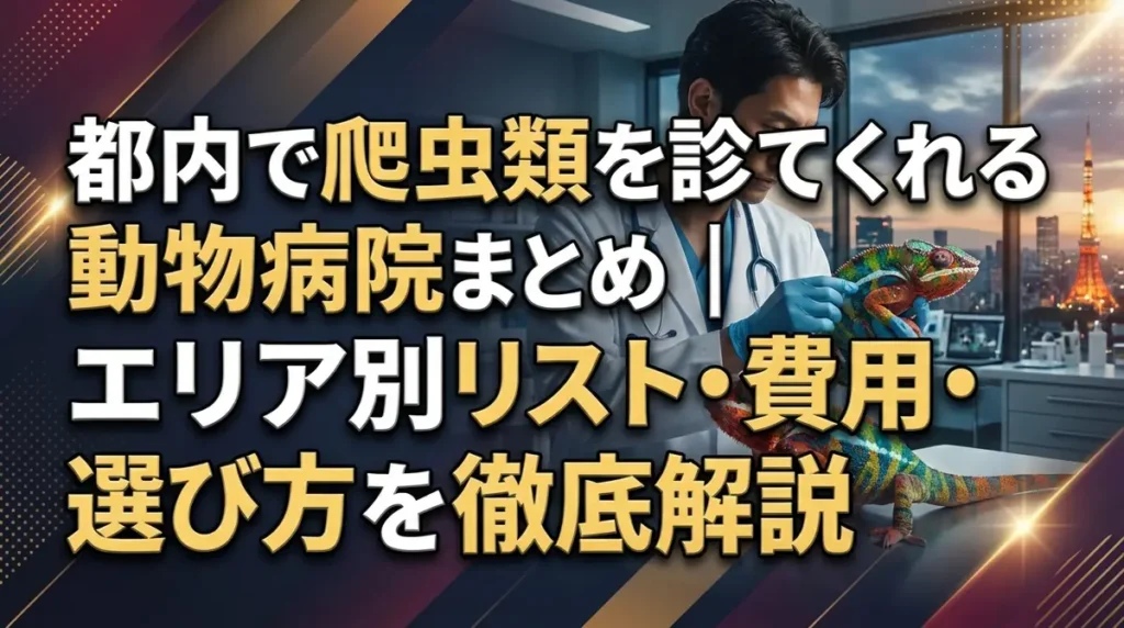 都内で爬虫類を診てくれる動物病院まとめ｜エリア別リスト・費用・選び方を徹底解説