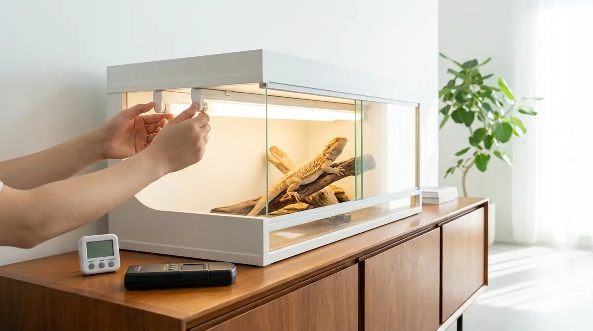 爬虫類用蛍光灯の正しい設置方法と使い方