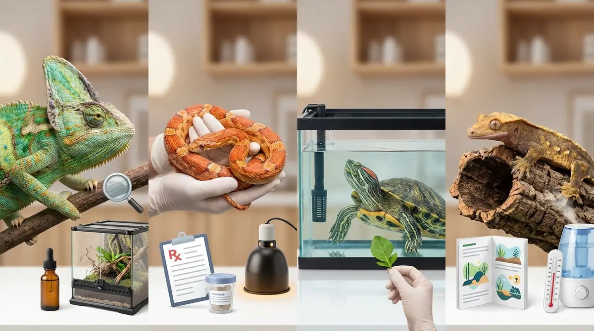 【種類別】トカゲ・ヘビ・カメ・ヤモリに多い病気と対策