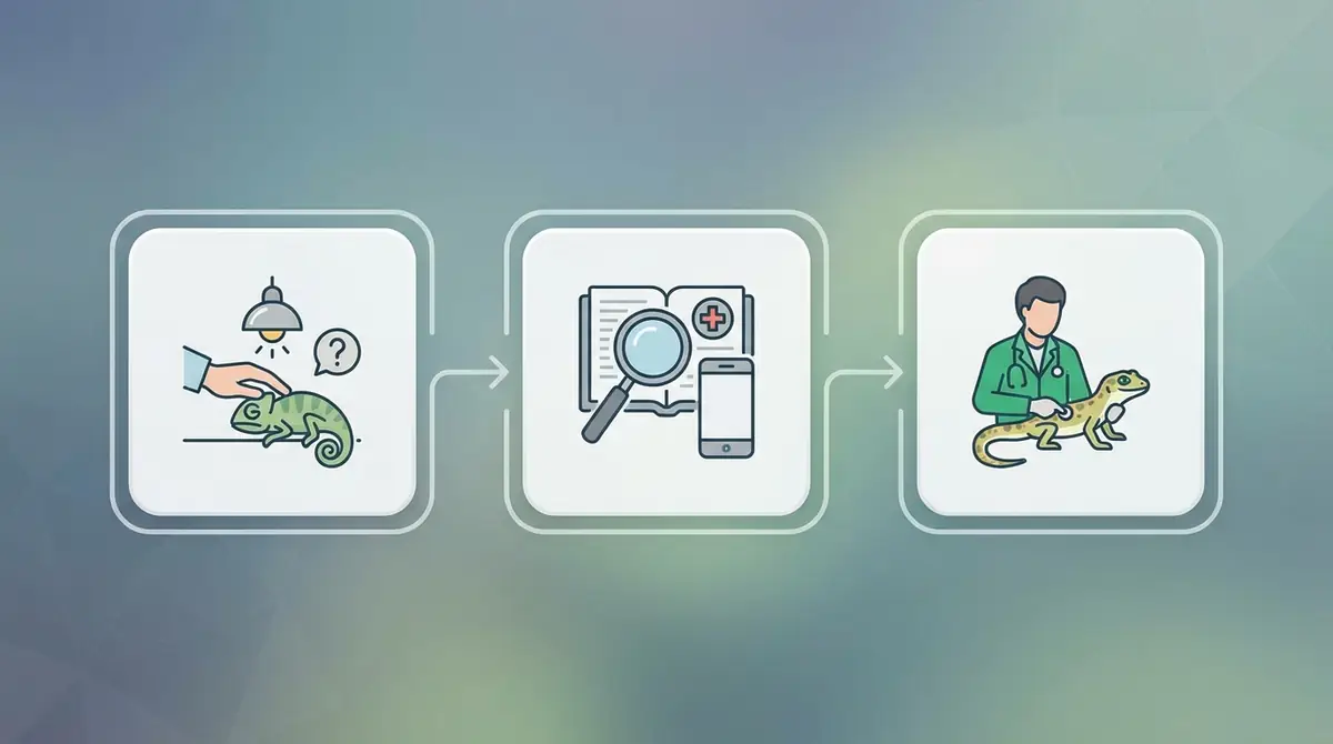 爬虫類が病気かも?と思ったときの対処フロー