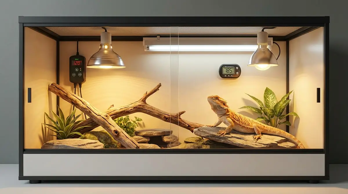 爬虫類用ランプの正しい設置方法と温度管理