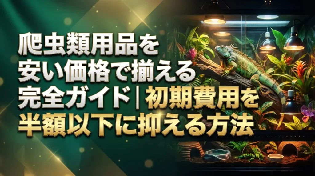 爬虫類用品を安い価格で揃える完全ガイド｜初期費用を半額以下に抑える方法