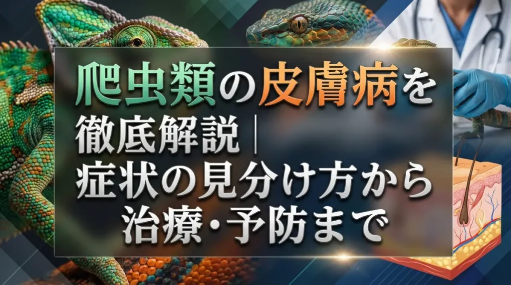 爬虫類の皮膚病を徹底解説｜症状の見分け方から治療・予防まで