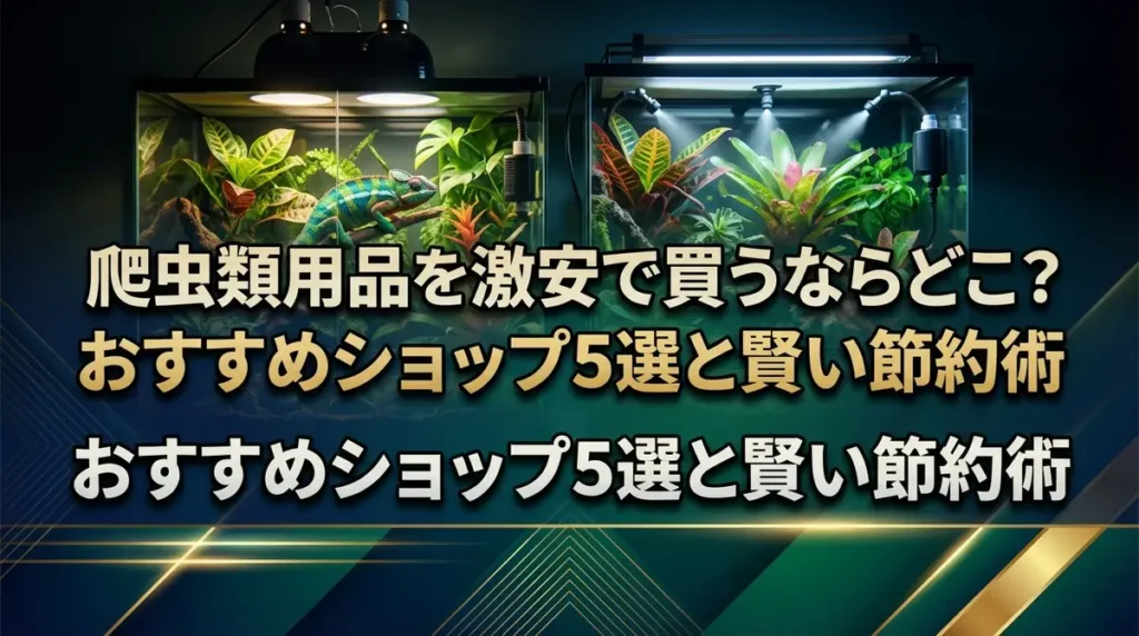 爬虫類用品を激安で買うならどこ？おすすめショップ5選と賢い節約術