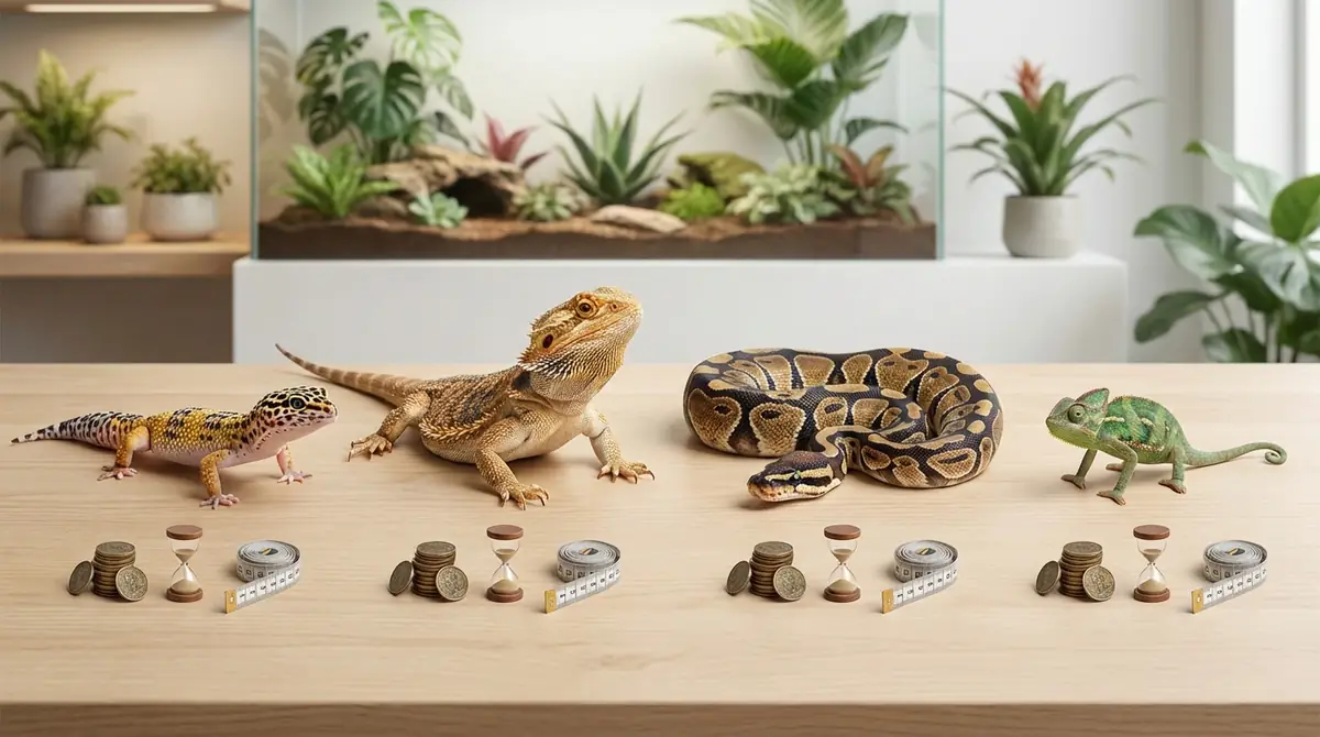 爬虫類の生体価格・寿命・サイズ比較表