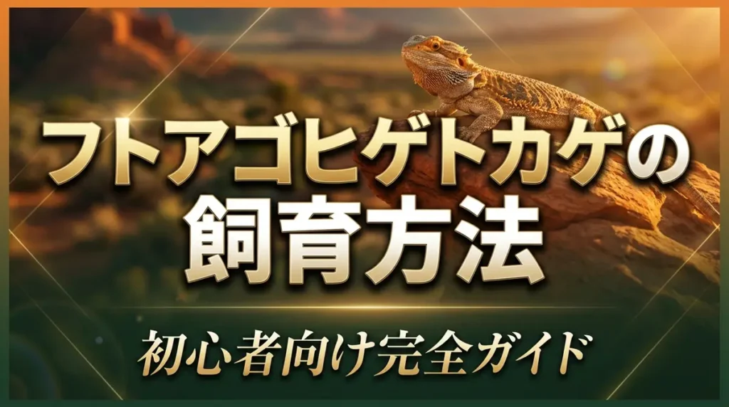 フトアゴヒゲトカゲの飼育方法｜初心者向け完全ガイド