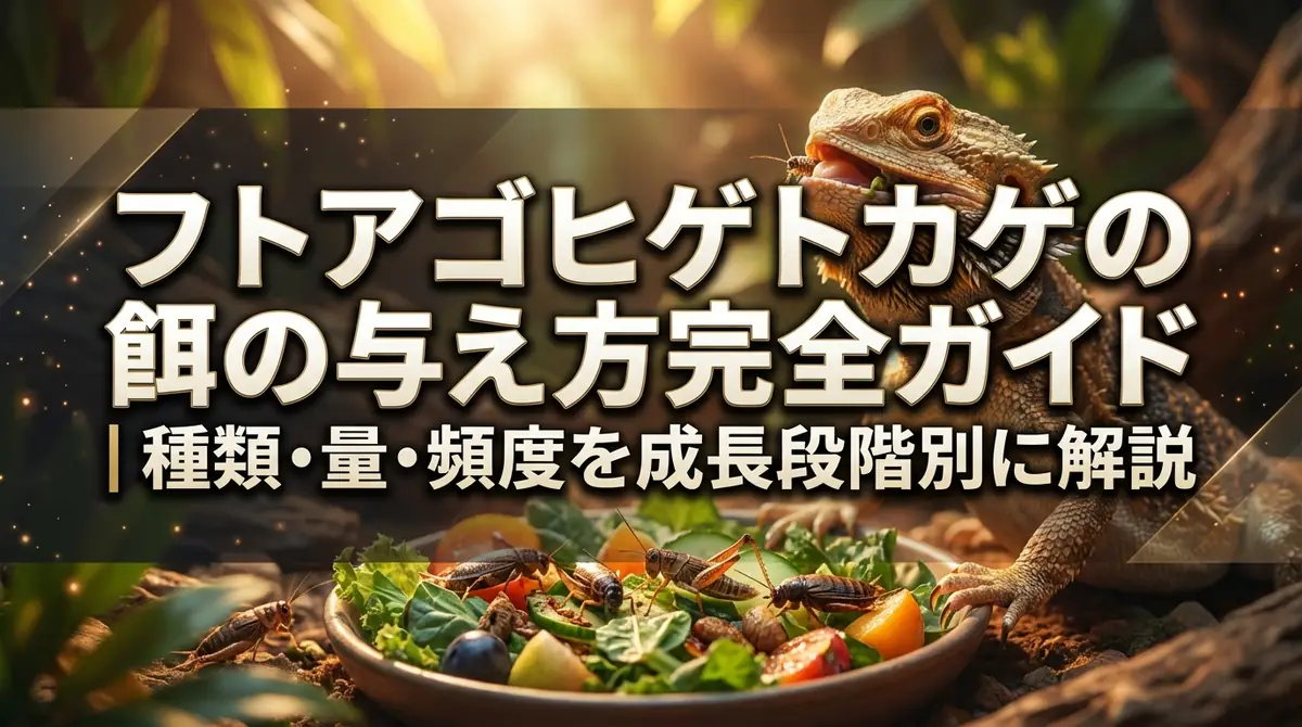 フトアゴヒゲトカゲの餌の与え方完全ガイド｜種類・量・頻度を成長段階別に解説