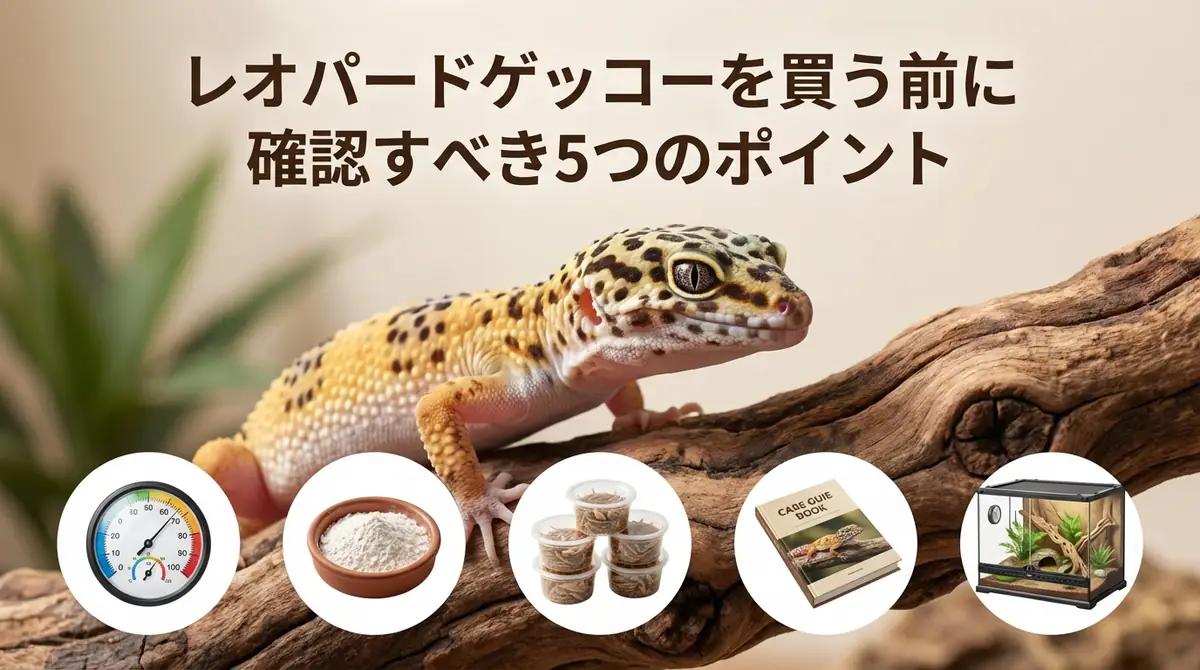 レオパードゲッコーを買う前に確認すべき5つのポイント