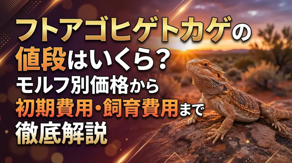 フトアゴヒゲトカゲの値段はいくら？モルフ別価格から初期費用・飼育費用まで徹底解説