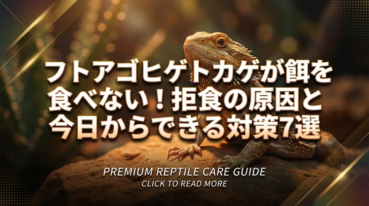 フトアゴヒゲトカゲが餌を食べない!拒食の原因と今日からできる対策7選