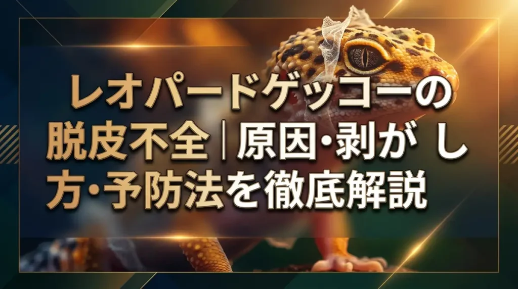 レオパードゲッコーの脱皮不全｜原因・剥がし方・予防法を徹底解説