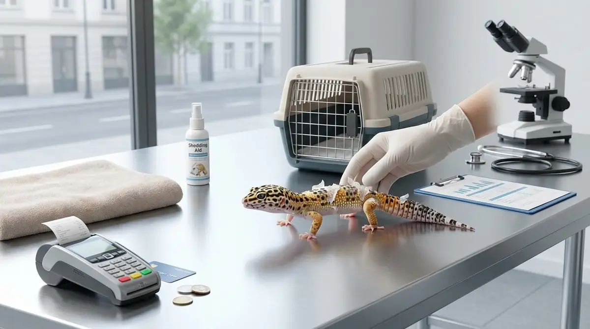 レオパの脱皮不全で病院に行く場合の準備と費用