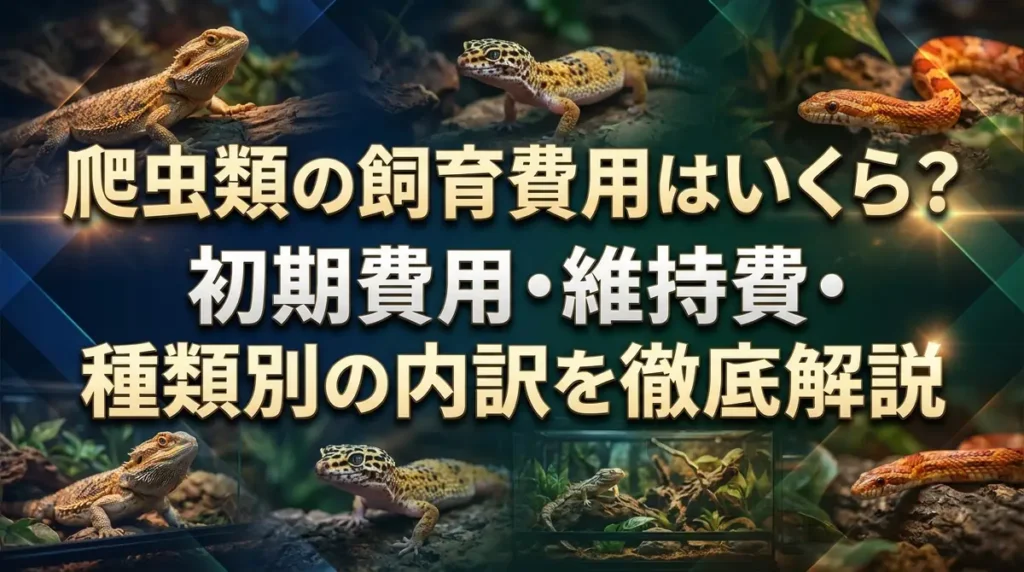 爬虫類の飼育費用はいくら？初期費用・維持費・種類別の内訳を徹底解説